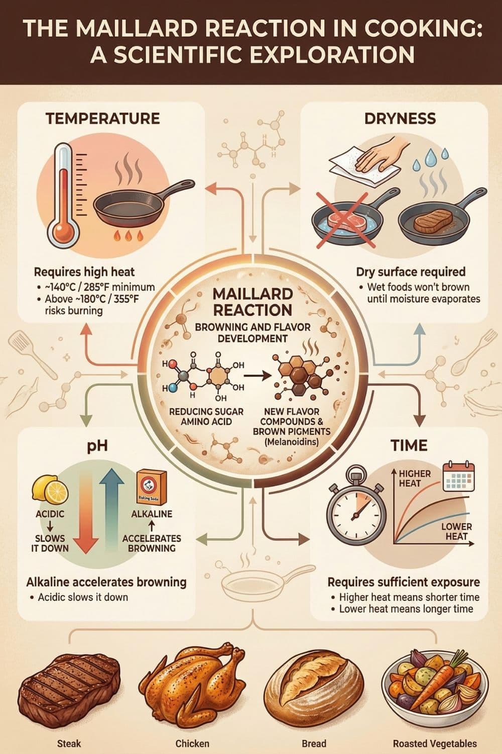 Maillard reaction infographic