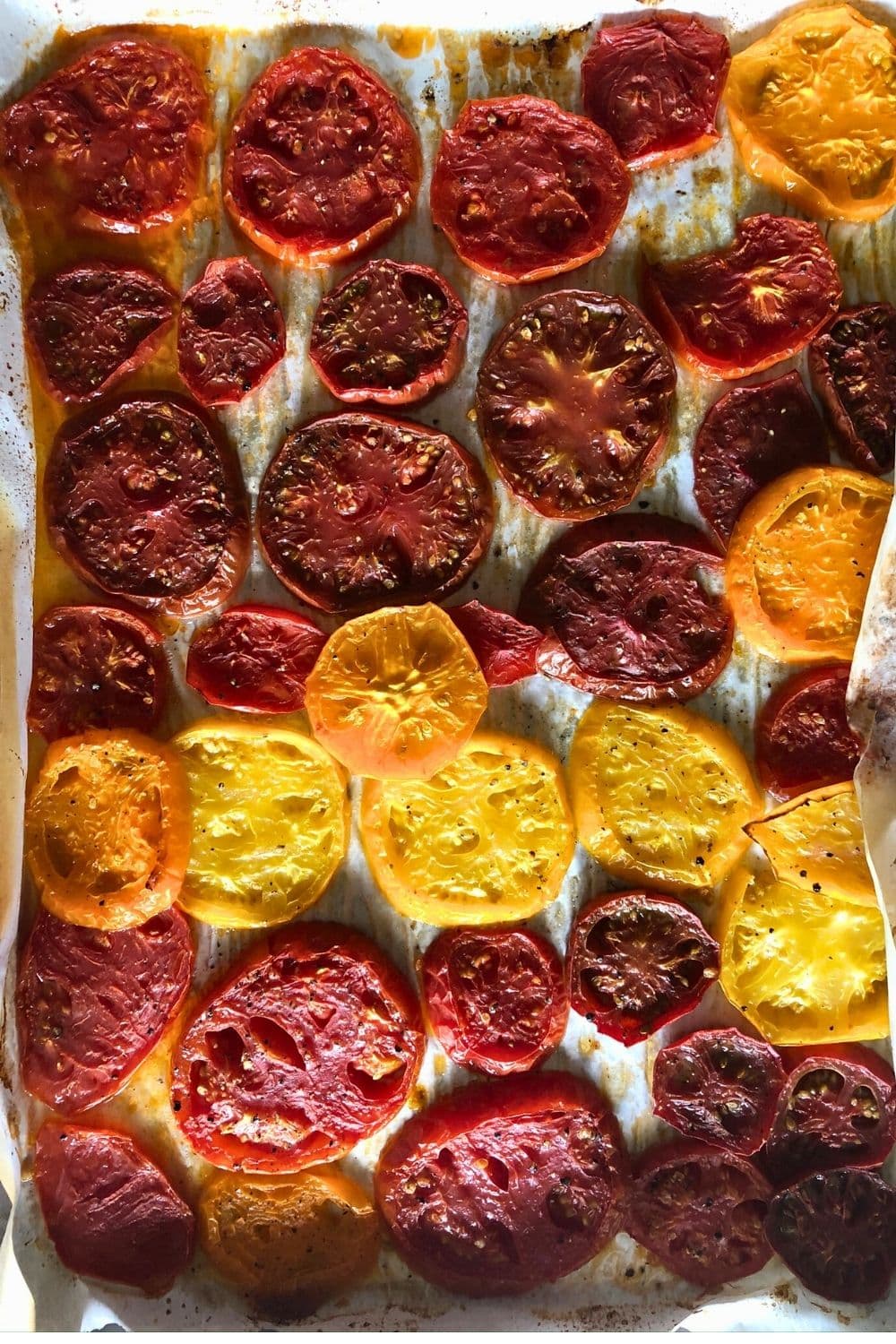 Roasted tomatoes with caramelized edges