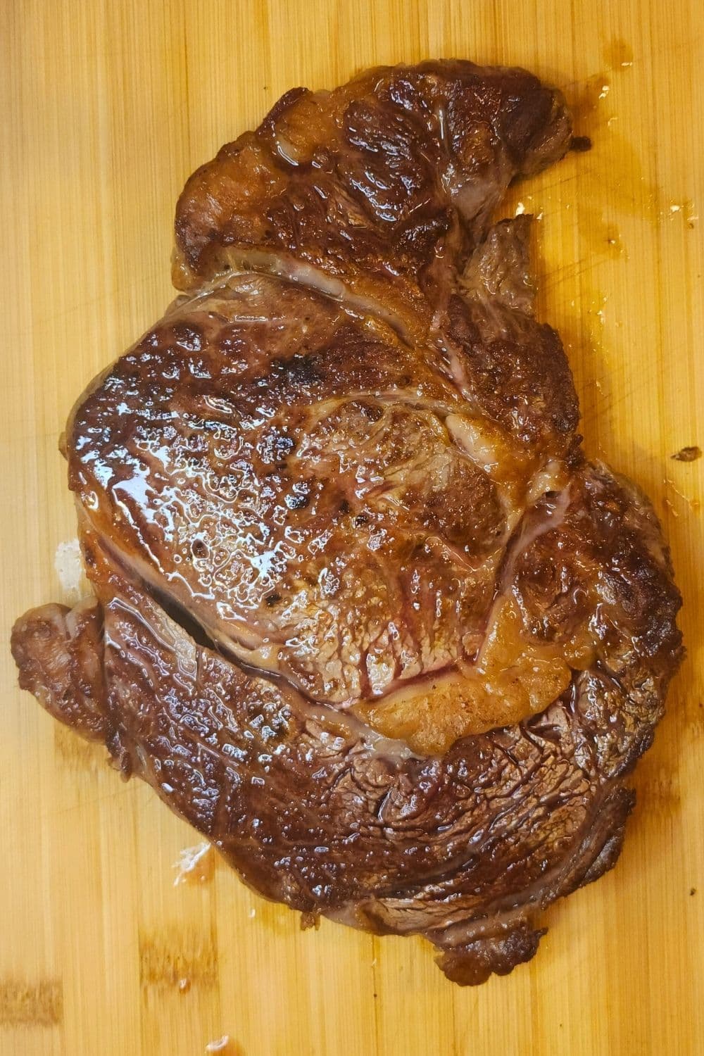 Browned meat crust showing Maillard reaction results