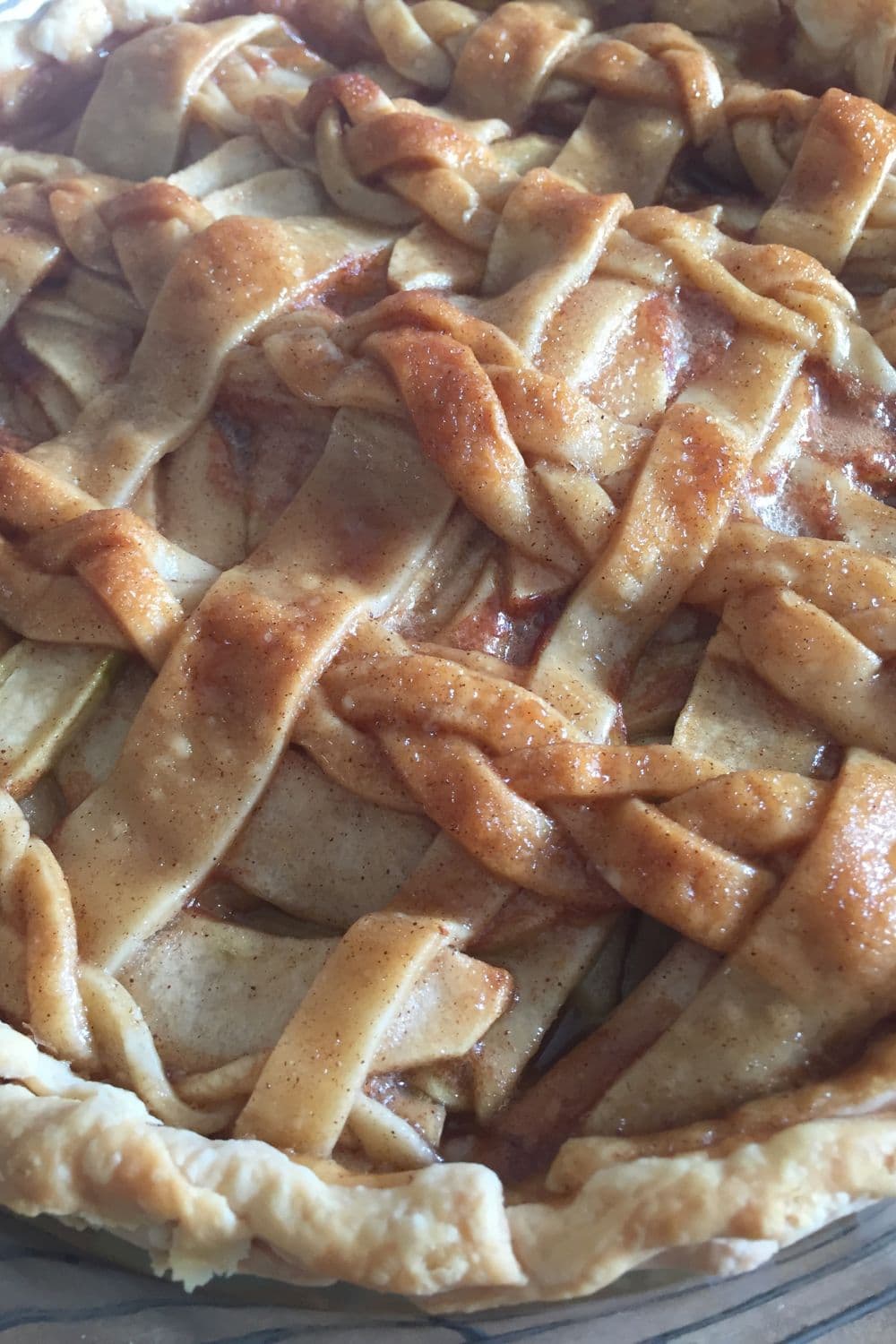 Apple pie with flaky crust