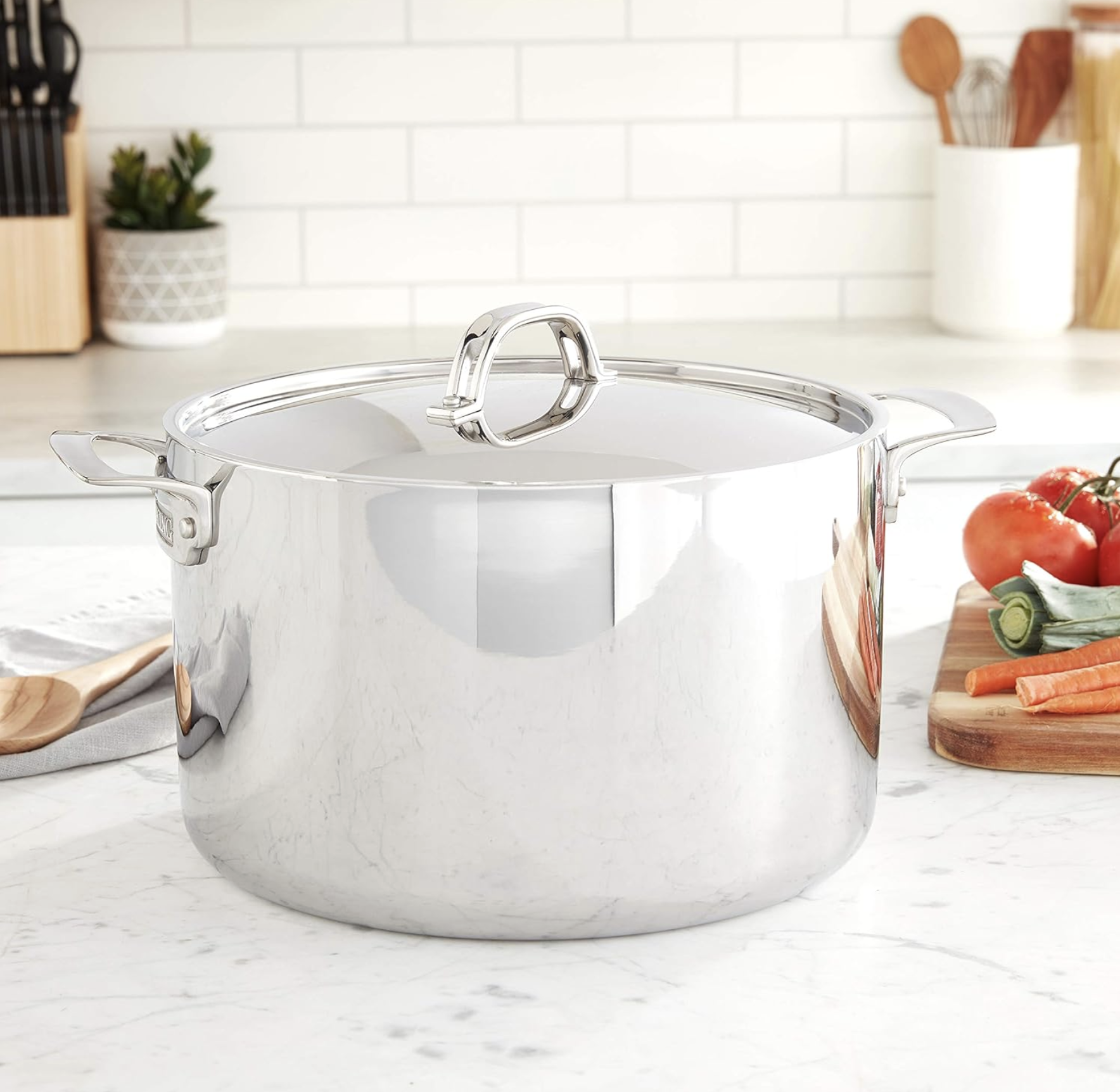Stainless Steel Stock Pot, 12 Quart Soup Cooking Pot with Lid